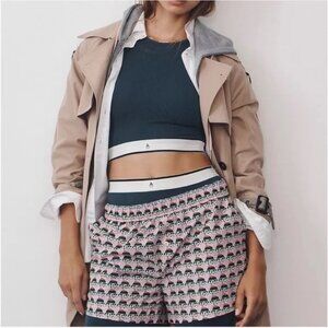 NWT Gola X Anthropologie | Pink and Green High Rise Boxer 100% Cotton Shorts, XL